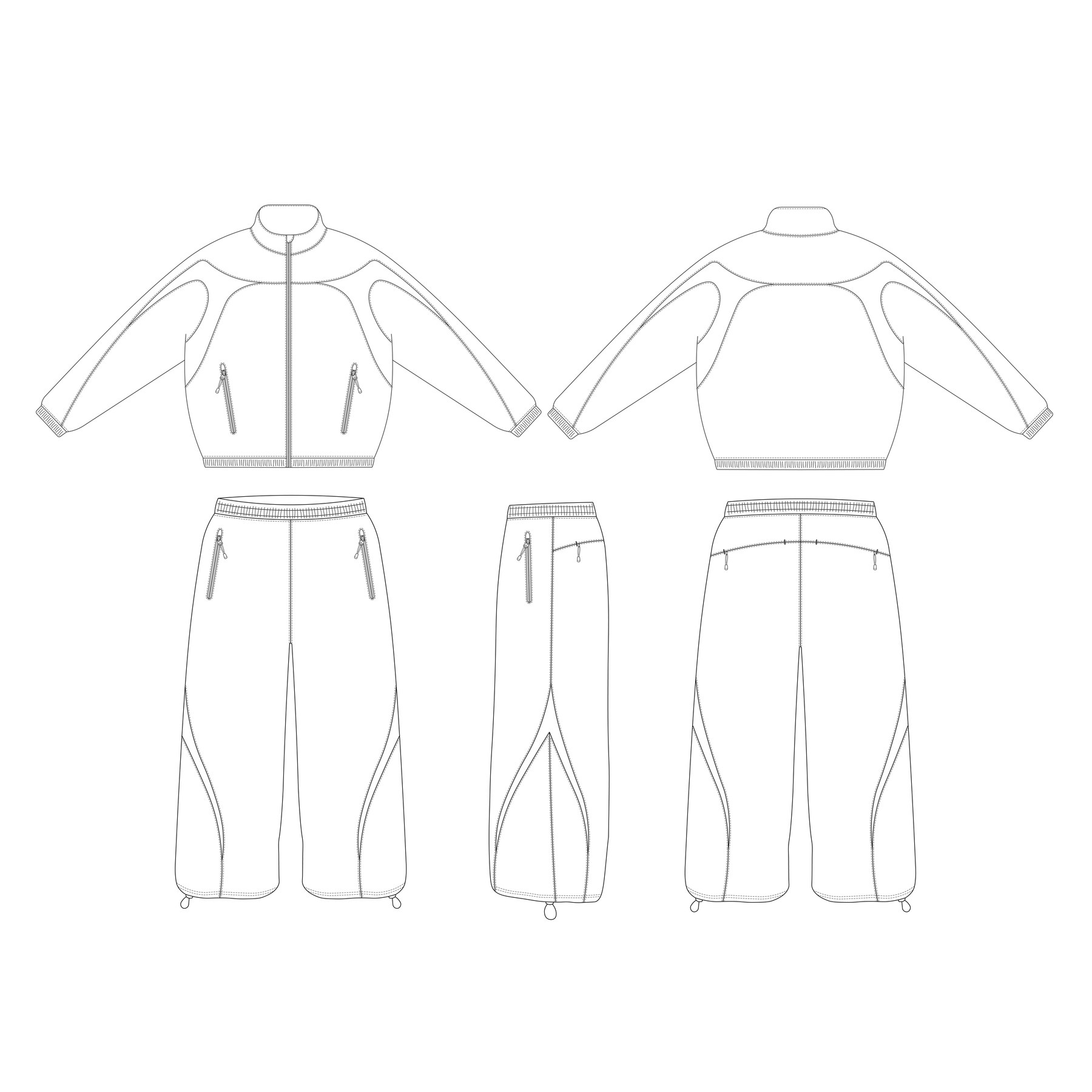 Tracksuit technical flats
