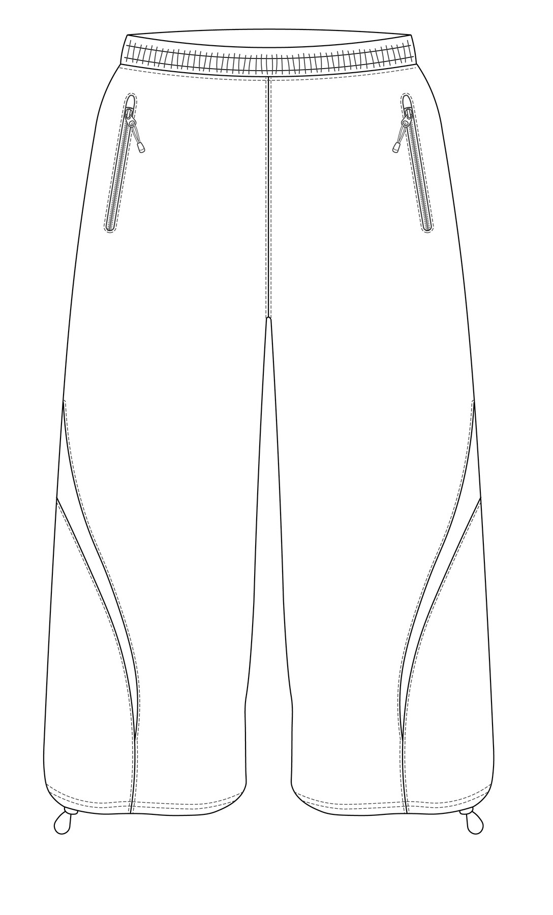 Pants front, line