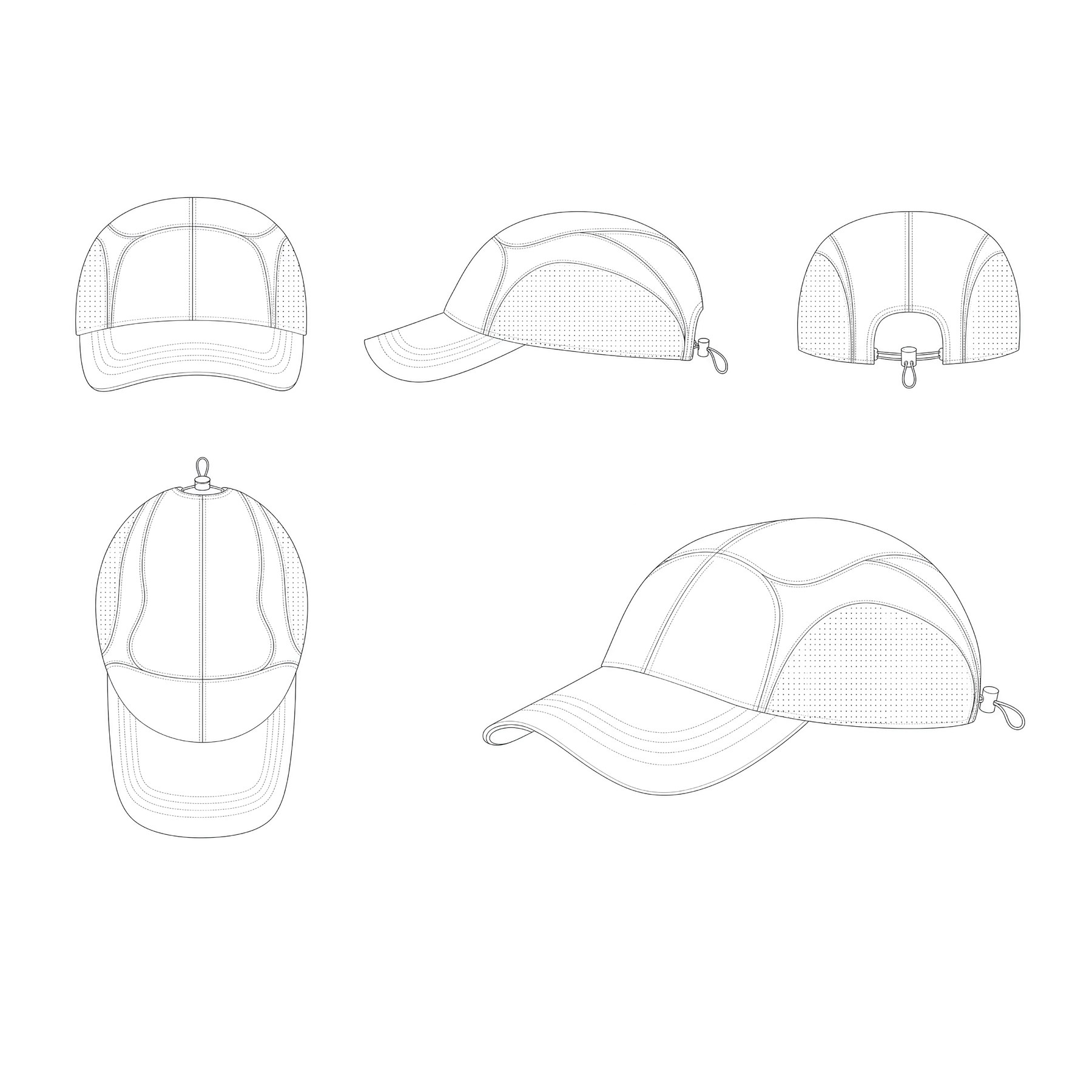 Cap, technical flats