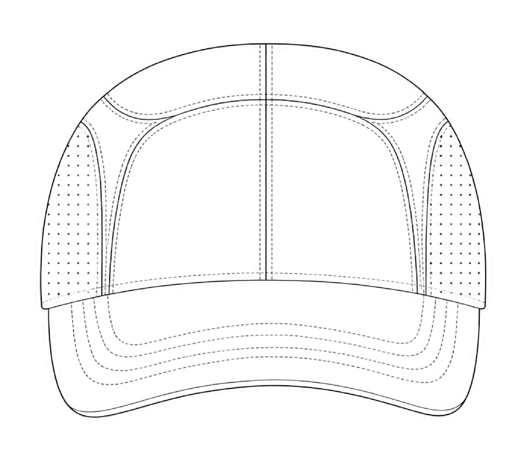 Cap front, line