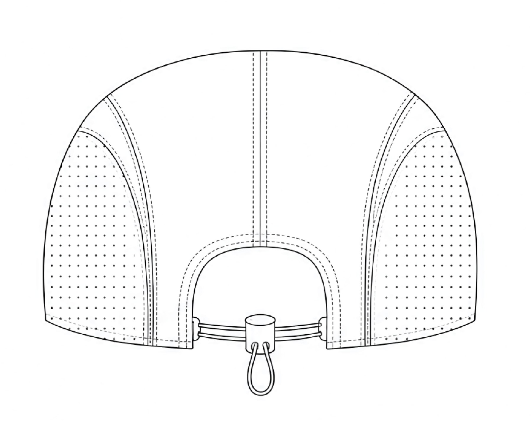 Cap back, line