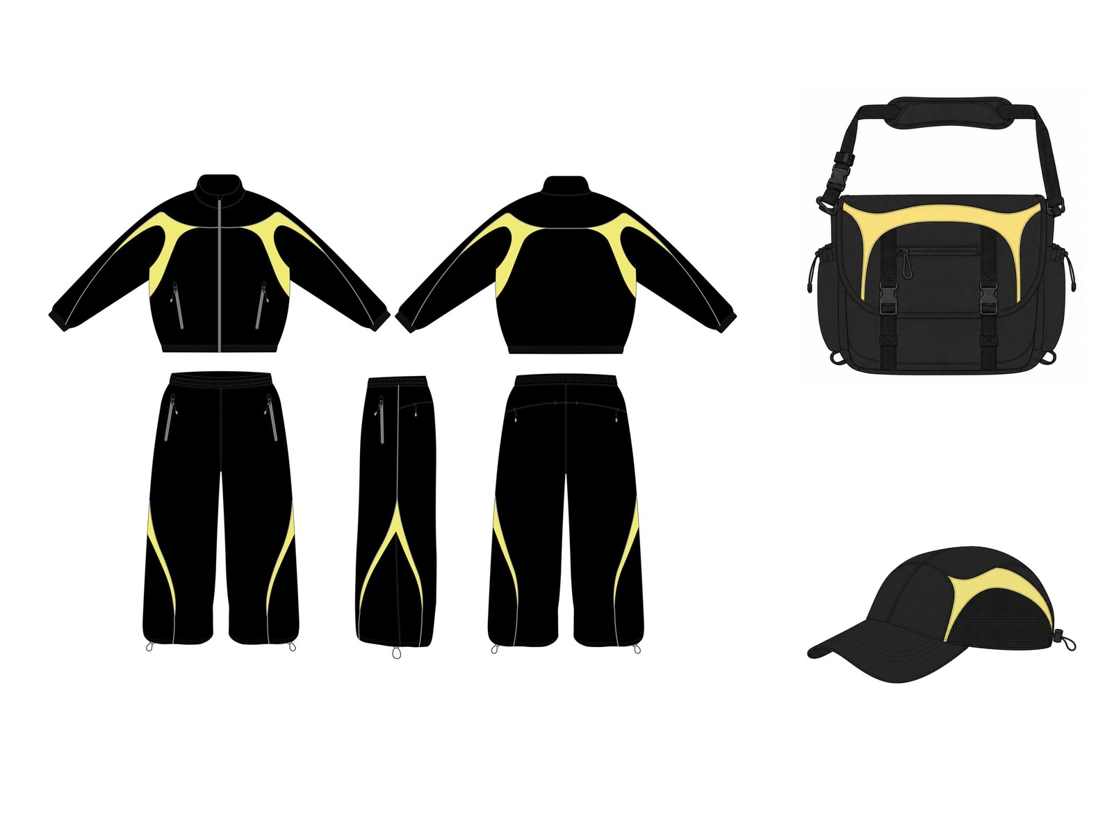 Technical Capsule: tracksuit, bag and cap
